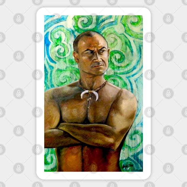 Temuera Morrison Portrait Sticker by SkyeElizabeth